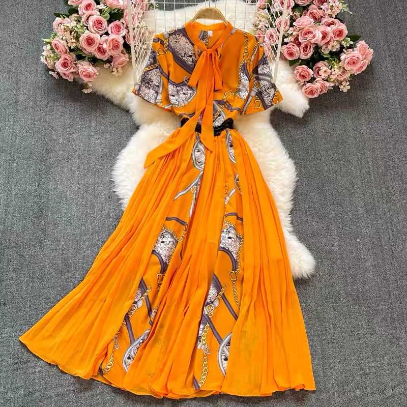 Print moment luxury dress DZZ638 images